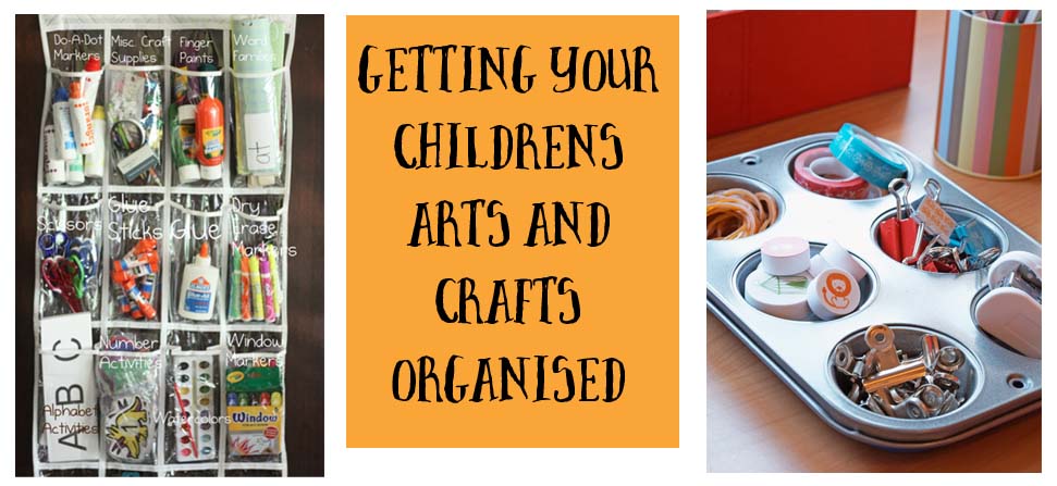 getting your childs arts and crafts space and upplies organised teh craft corner
