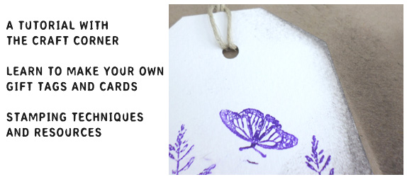 learn to make your own stamped gift tags with the craft corner