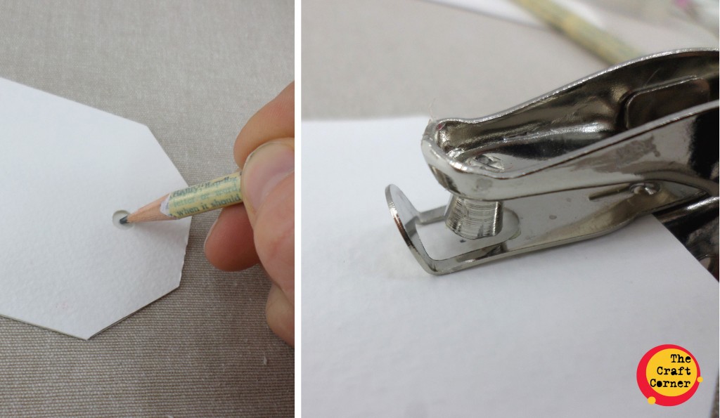 use your template to mark for your hole making gift tags with the craft corner