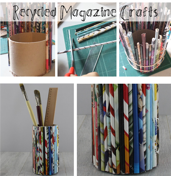 finished project recycled magazine crafts with the craft corner pencil holder 