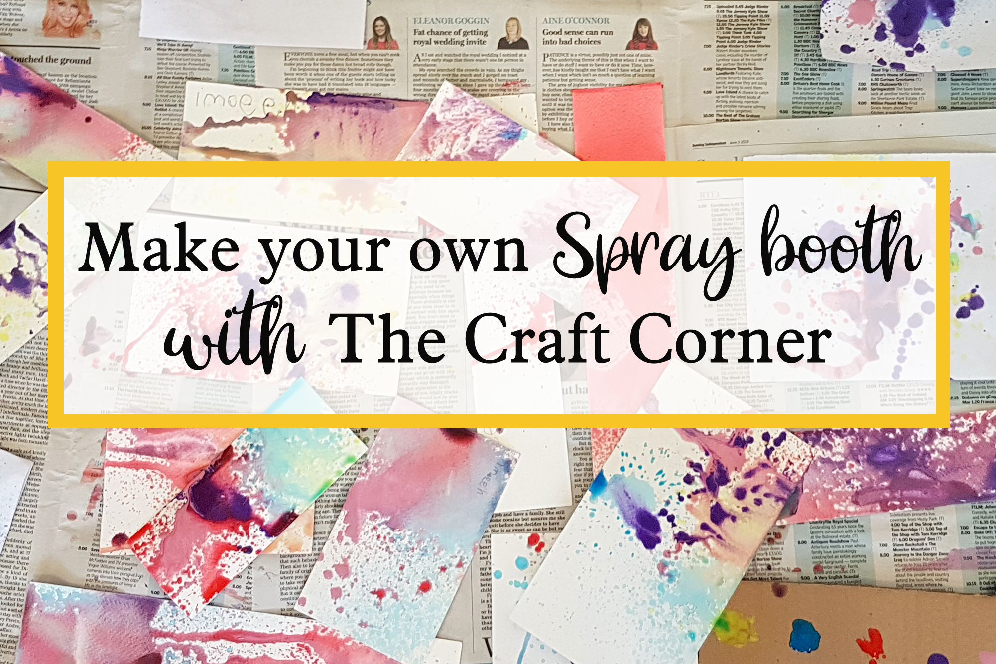 make your own spray booth with the craft corner
