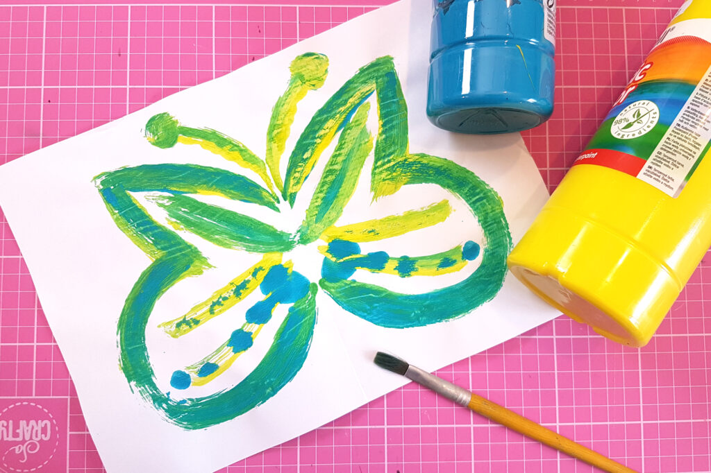 mirror image painting with the craft corner painting with children