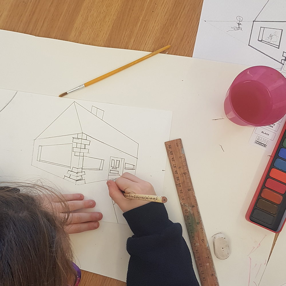 teaching children how to draw with the craft corner all about vanishing points