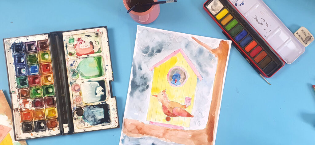 the craft corner website slider image bird house artwork